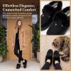 imageAllegra K Womens Winter Ankle Boot Laceup Flat Snow BootsBlack