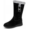 imageAllegra K Womens Snow Double Buckle Flat Warm MidCalf BootsBlack