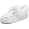 imageAllegra K Womens Winter Ankle Boot Laceup Flat Snow BootsWhite