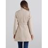 imageAllegra K High Neck Winter Coat for Womens Zip Up Belted MidLong OvercoatBeige