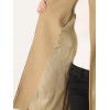imageAllegra K High Neck Winter Coat for Womens Zip Up Belted MidLong OvercoatKhaki