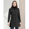 imageAllegra K Womens 2025 Coat Winter Classic Vintage MidLength Lapel Collar Single Breasted OvercoatBlack