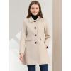 imageAllegra K Womens 2025 Coat Winter Classic Vintage MidLength Lapel Collar Single Breasted OvercoatCream White