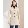 imageAllegra K Womens 2025 Coat Winter Classic Vintage MidLength Lapel Collar Single Breasted OvercoatCream White