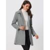 imageAllegra K Womens 2025 Coat Winter Classic Vintage MidLength Lapel Collar Single Breasted OvercoatGrey