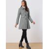 imageAllegra K Womens 2025 Coat Winter Classic Vintage MidLength Lapel Collar Single Breasted OvercoatGrey