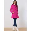 imageAllegra K Womens 2025 Coat Winter Classic Vintage MidLength Lapel Collar Single Breasted OvercoatHot Pink