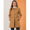 imageAllegra K Womens 2025 Coat Winter Classic Vintage MidLength Lapel Collar Single Breasted OvercoatKhaki