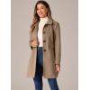 imageAllegra K Womens 2025 Coat Winter Classic Vintage MidLength Lapel Collar Single Breasted OvercoatLight Brown