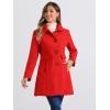 imageAllegra K Womens 2025 Coat Winter Classic Vintage MidLength Lapel Collar Single Breasted OvercoatRed