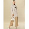 imageAllegra K Womens 2025 Winter Outerwear MidLong Double Breasted Pea CoatBeige