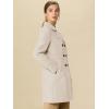 imageAllegra K Womens 2025 Winter Outerwear MidLong Double Breasted Pea CoatBeige