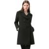 imageAllegra K Womens 2025 Winter Outerwear MidLong Double Breasted Pea CoatBlack