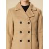 imageAllegra K Womens 2025 Winter Outerwear MidLong Double Breasted Pea CoatCamel