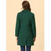 imageAllegra K Womens 2025 Winter Outerwear MidLong Double Breasted Pea CoatGreen