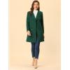 imageAllegra K Womens 2025 Winter Outerwear MidLong Double Breasted Pea CoatGreen