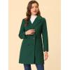 imageAllegra K Womens 2025 Winter Outerwear MidLong Double Breasted Pea CoatGreen