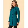 imageAllegra K Womens 2025 Winter Outerwear MidLong Double Breasted Pea CoatLake Blue