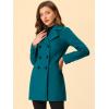 imageAllegra K Womens 2025 Winter Outerwear MidLong Double Breasted Pea CoatLake Blue