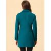 imageAllegra K Womens 2025 Winter Outerwear MidLong Double Breasted Pea CoatLake Blue