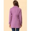 imageAllegra K Womens 2025 Winter Outerwear MidLong Double Breasted Pea CoatPurple