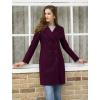 imageAllegra K Womens 2025 Winter Outerwear MidLong Double Breasted Pea CoatPurplish