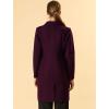 imageAllegra K Womens 2025 Winter Outerwear MidLong Double Breasted Pea CoatPurplish