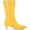 imageAllegra K Womens Boot Pointed Toe Kitten Heel Boots Knee High BootsYellow