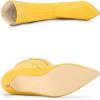 imageAllegra K Womens Boot Pointed Toe Kitten Heel Boots Knee High BootsYellow