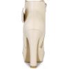 imageAllegra K Womens Chunky High Heels Platform Bow Decor Ankle BootsBeige