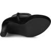 imageAllegra K Womens Chunky High Heels Platform Bow Decor Ankle BootsBlack