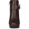 imageAllegra K Womens Chunky High Heels Platform Bow Decor Ankle BootsCoffee