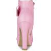 imageAllegra K Womens Chunky High Heels Platform Bow Decor Ankle BootsPink