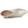 imageAllegra K Womens Clear Heel Pointed Toe Chunky Heels Ankle BootsGold