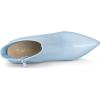 imageAllegra K Womens Clear Heel Pointed Toe Chunky Heels Ankle BootsSky Blue