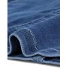 imageAllegra K Womens Denim Dress Button Down Collar V Neck Long Sleeve Aline Cotton Jean DressBlue