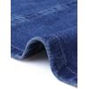 imageAllegra K Womens Denim Dress Button Down Collar V Neck Long Sleeve Aline Cotton Jean DressDark Blue