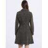 imageAllegra K Womens Denim Dress Button Down Collar V Neck Long Sleeve Aline Cotton Jean DressGrey