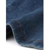imageAllegra K Womens Denim Dress Button Down Collar V Neck Long Sleeve Aline Cotton Jean DressGrey Blue