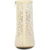 imageAllegra K Womens Floral Embroidered Stiletto Heels Lace Ankle BootsBeige