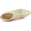 imageAllegra K Womens Floral Embroidered Stiletto Heels Lace Ankle BootsBeige
