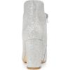 imageAllegra K Womens Glitter Pointed Toe Cutout Block Heel Ankle BootiesSilver