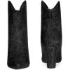 imageAllegra K Womens Glitter V Shape Pointy Toe Back Zipper Block Heels Mid Calf BootsBlack