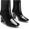 imageAllegra K Womens Gogo Boots Square Toe Side Zip Chunky Heels Ankle BootsBlack