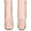 imageAllegra K Womens Gogo Boots Square Toe Side Zip Chunky Heels Ankle BootsNude