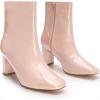 imageAllegra K Womens Gogo Boots Square Toe Side Zip Chunky Heels Ankle BootsNude