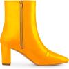 imageAllegra K Womens Gogo Boots Square Toe Side Zip Chunky Heels Ankle BootsYellow