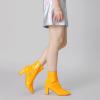imageAllegra K Womens Gogo Boots Square Toe Side Zip Chunky Heels Ankle BootsYellow