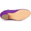 imageAllegra K Womens Heel Boots Round Toe Chunky Heels Ankle BootsPurple
