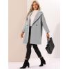 imageAllegra K Womens Lapel Collar Coat Double Breast Winter MidLong OvercoatGrey